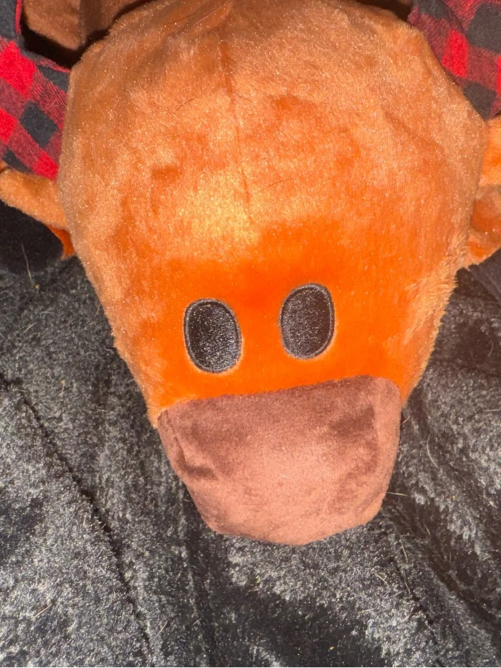 Bark Box XL Buffalo plaid blitzen moose dog toy NEW